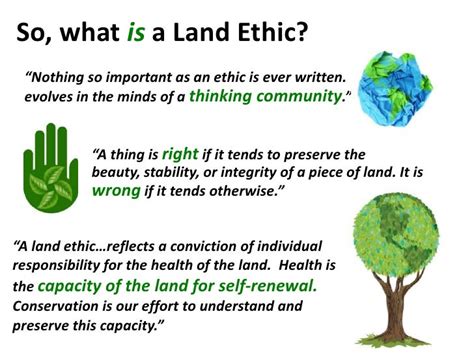 land ethic examples.